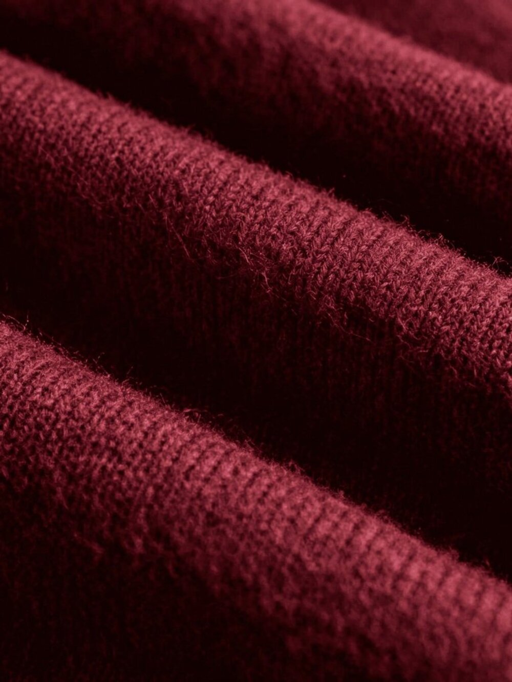 Burgundy Casual Women's Loose Fit Lace Trim V-Neck Knit Cardigan - Picture 9 of 9